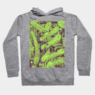 Fluo Green Graffiti NYC Street Art Hoodie